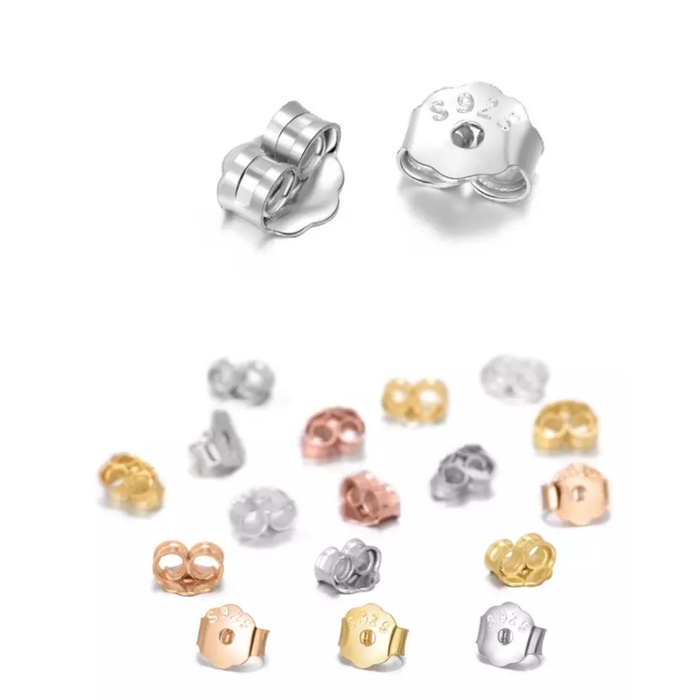 LRC Penutup Bantalan Anting Premium Stopper Earring Back bahan 925 Sterling isi 2pc (1 pasang)