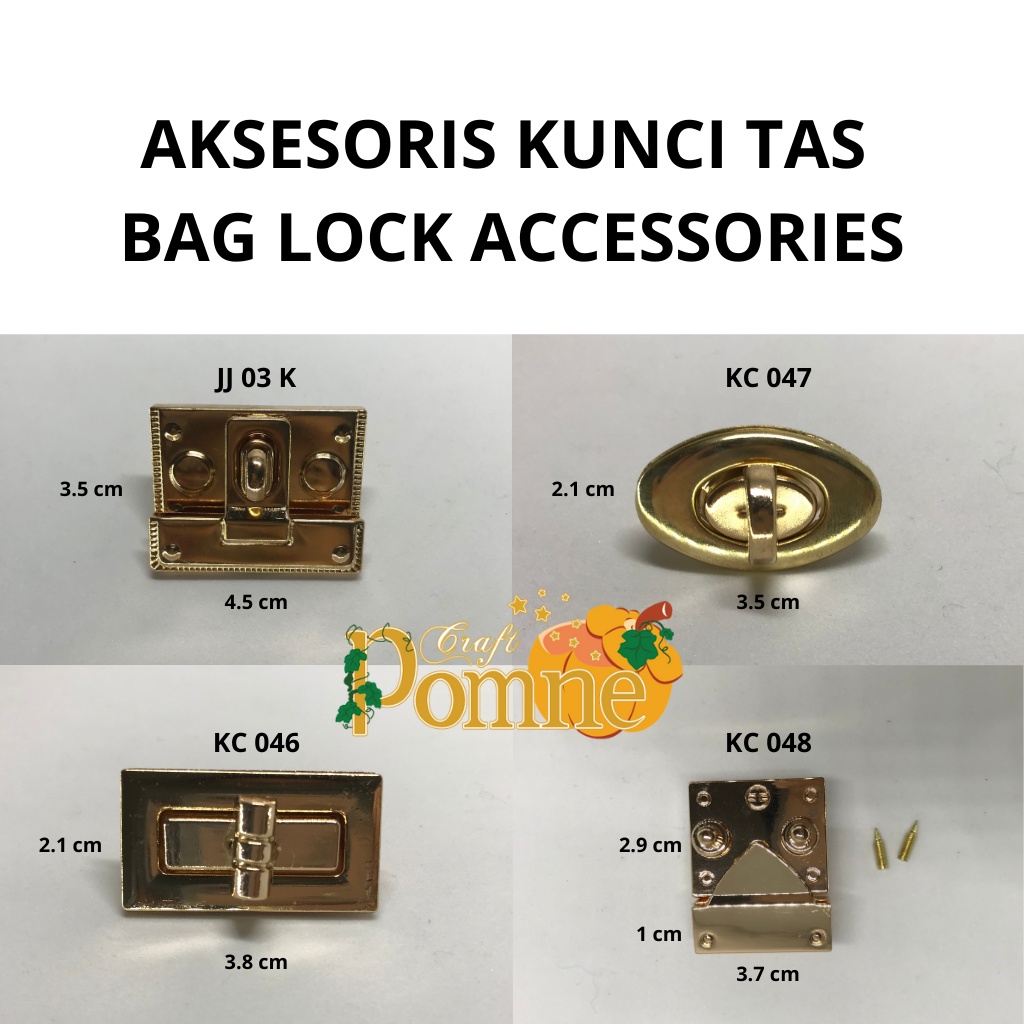 AKSESORIS TAS RAJUT / Bag Lock (Pengunci Tas)/ Kunci Jip / Kunci Tas Putar / Kualitas IMPORT ROSE GOLD