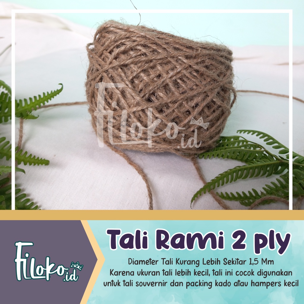 

tali rami 2ply 1,5mm/tali goni/tali kado jerami estetik/tali kado hampers/tali hangtag souvernir