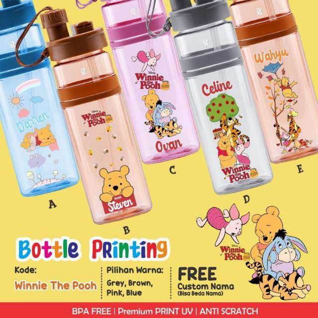 Bottle Printing Winnie The Pooh