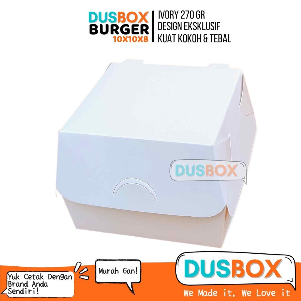 Kemasan Burger / Dus Burger / Kemasan Burger Polos / Box Burger / Wadah burger / Tempat Burger / Dus