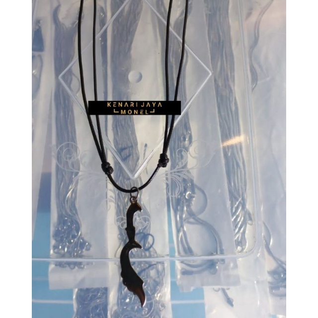 Kalung kujang baja putih original