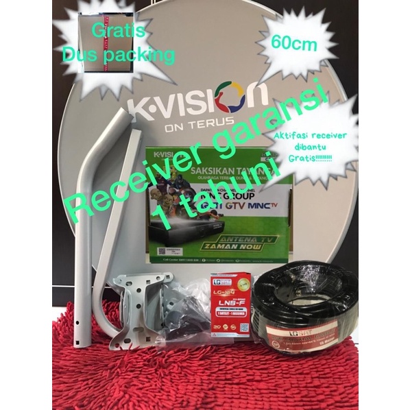 Paket Parabola Mini 60cm Receiver Kvision Bromo C2000