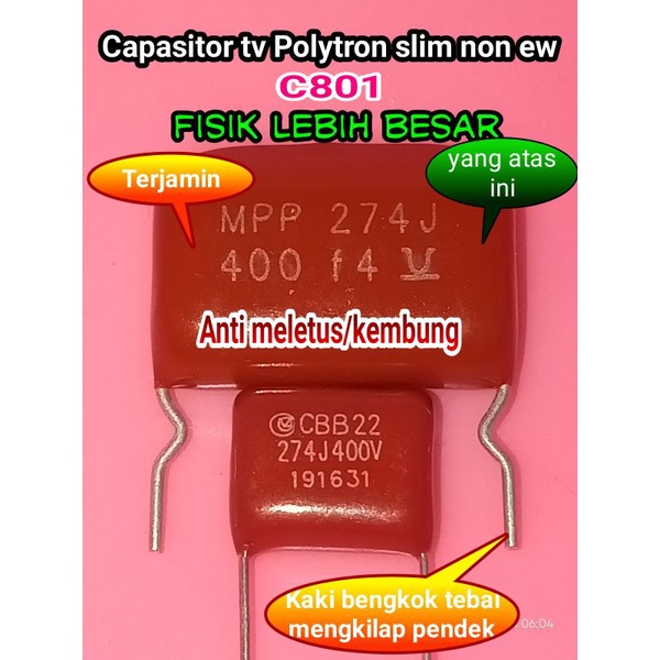 capasitor tv Polytron slim non ew c801 274 250 volt 270n 274 400v