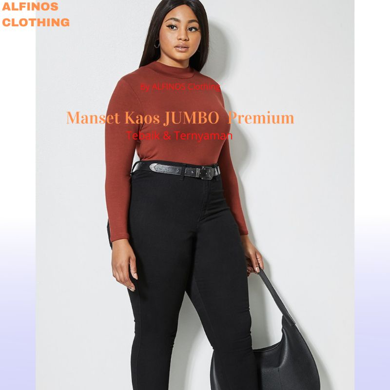 Baju Manset Panjang Jumbo | Baju Lengan Panjang Wanita Jumbo