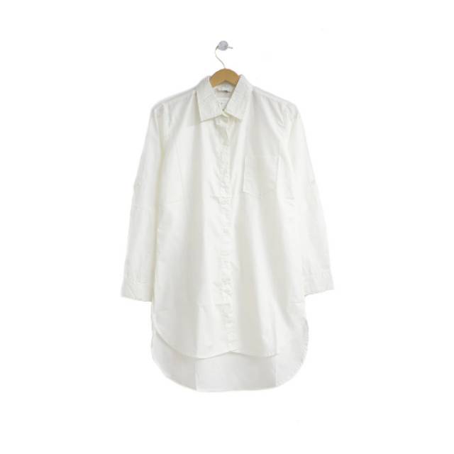 KEMEJA PUTIH TUNIK/KEMEJA RAYON BROKEN WHITE