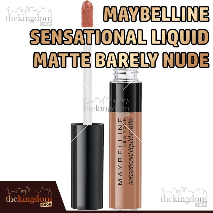 Maybelline Color Sensational Liquid Matte Lipstik Lip Cream Lipstick - 07 - Barelynude
