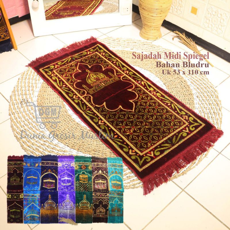 Sajadah Turki Bludru MIDI Premium/Sajadah Oleh Oleh Haji Dan Tahlil