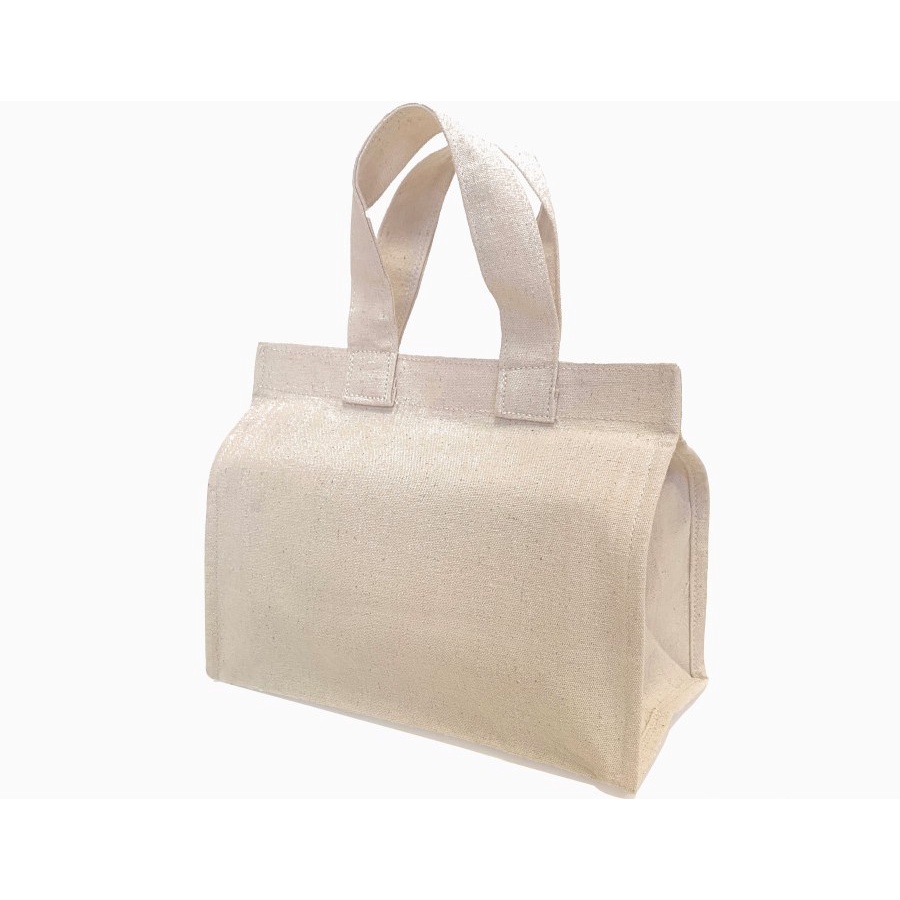 Tas Hampers/Bekal Lunch/Jinjing Kanvas Natural - Kecil