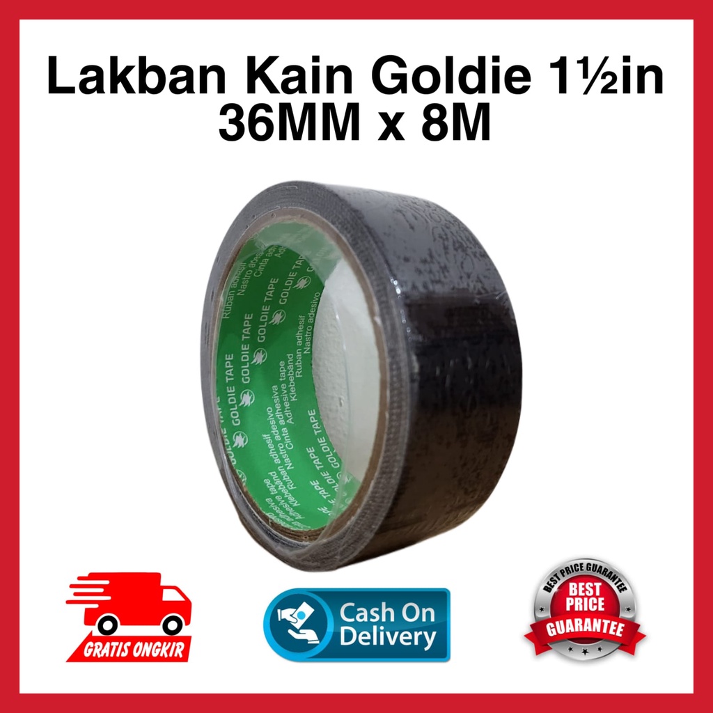 

LAKBAN KAIN HITAM 1½ IN 36MM X 8M / LAKBAN KAIN SATU SETENGAH IN