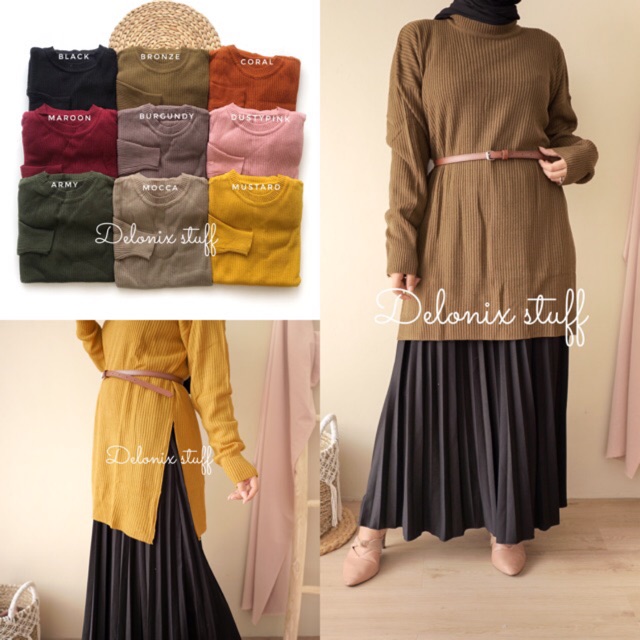 Slit boxy tunik