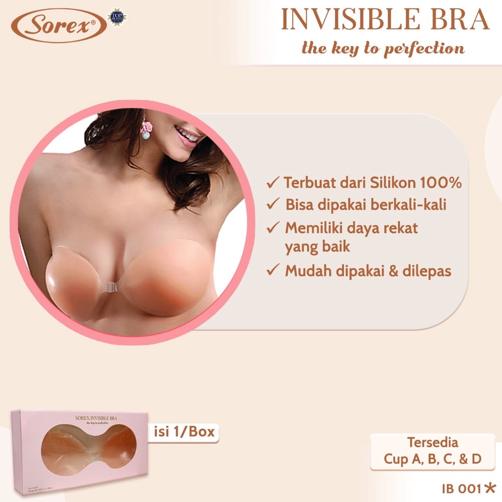 Sorex Silicon Bra Non Push Up Sorex IB001 Silikon Bra Sorex Invisible Bra Sorex Bra Tempel Sorex Bra