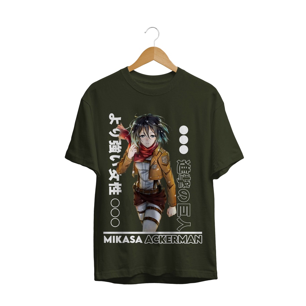 NEW T-SHIRT ANIME SERIES MIKASA STRONGER SCOUTING LEGION SHINGEKY NO KYOJIN MANGA JAPAN