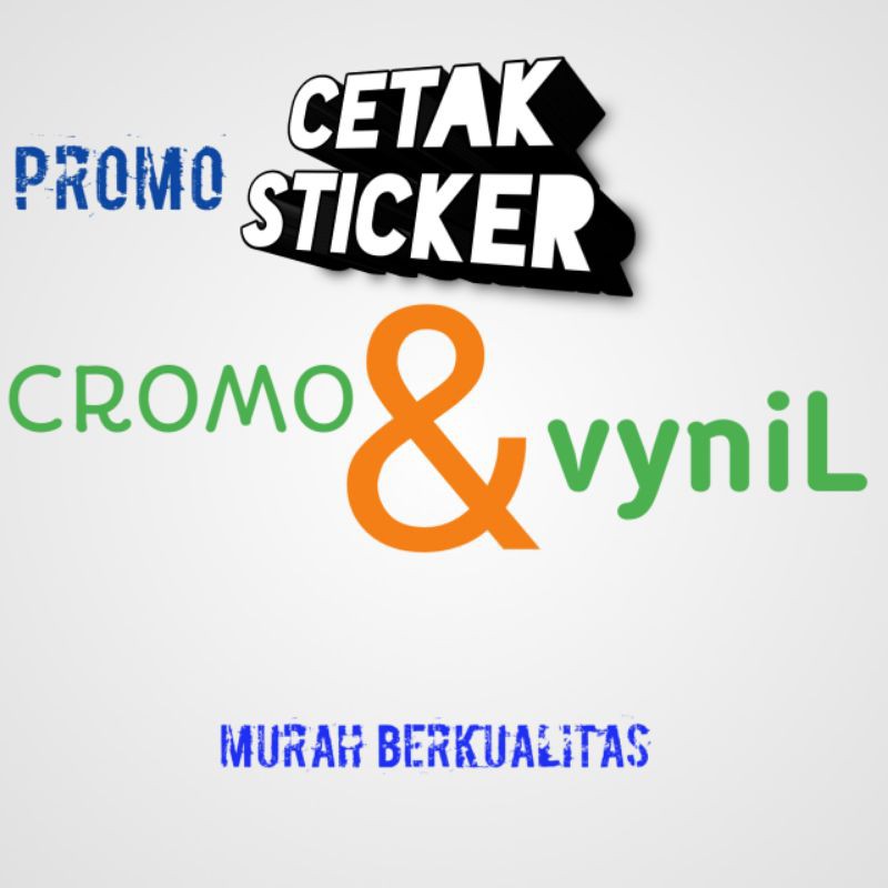 Jual Cetak Sticker Cromo Dan Vynil Custom Murah Uk A Sudah Di Cutting Shopee Indonesia