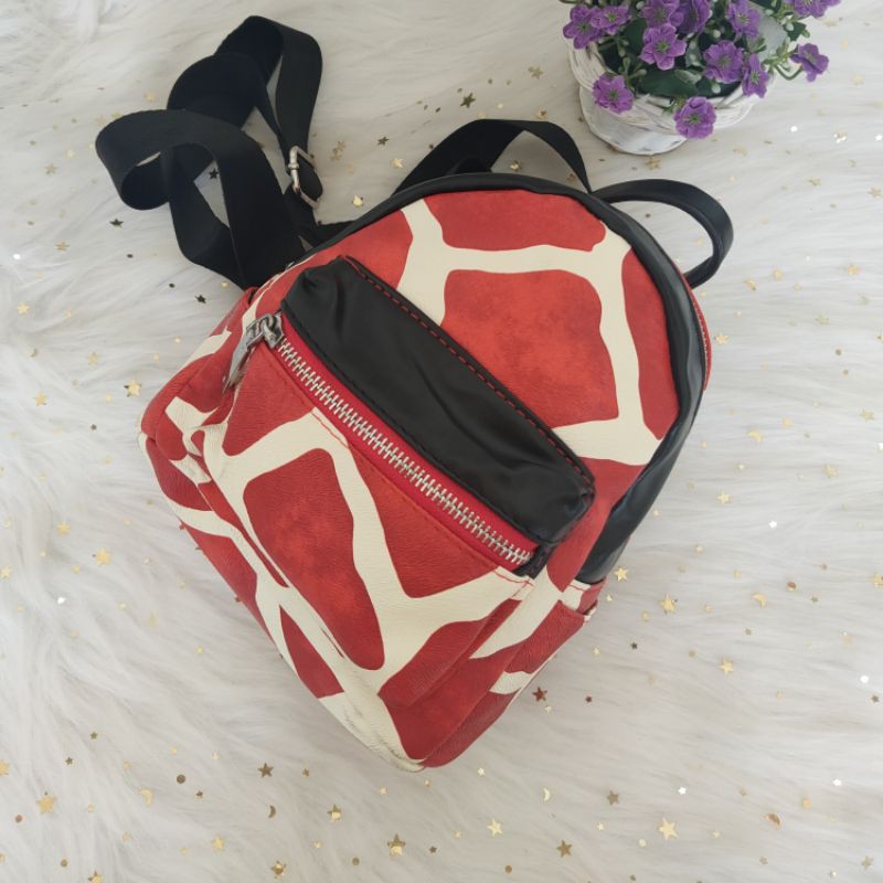 ready cod tas ransel lucu kecil merah murah handbag wanita import terbaru kulit 2021 lagi laku