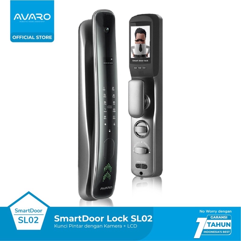 Avaro Smart Door Lock SL02 Kunci Pintu Digital with Camera Built in