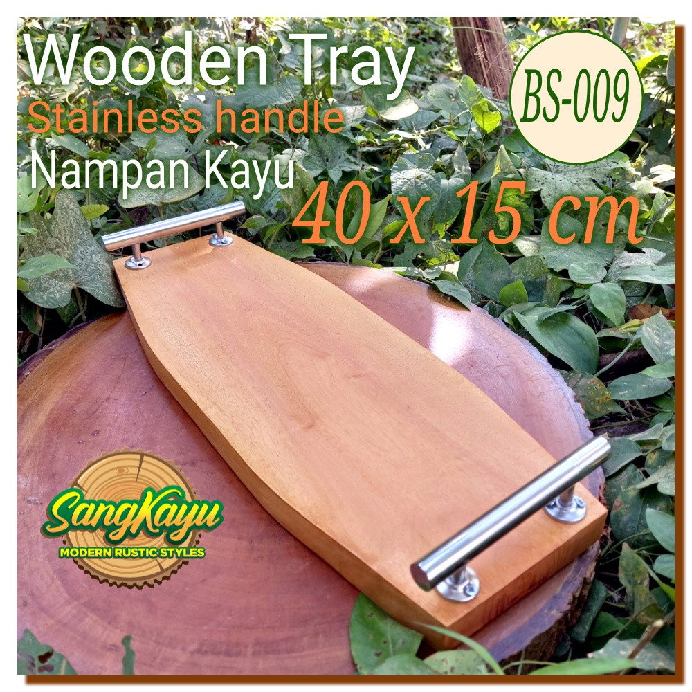 Nampan nampan kayu 40x15cm BS-009 Wooden Tray nampan saji serving tray