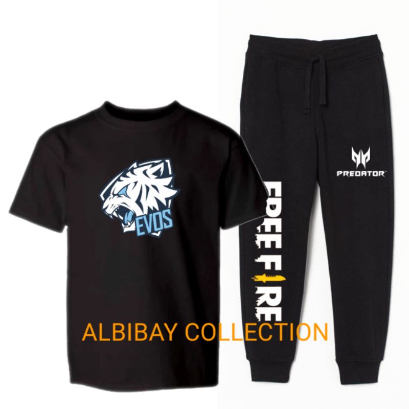 Setelan Anak Kaos+Jogger EVOS FREE FIRE