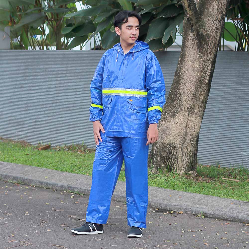 Jas Hujan Anti Air Kuat Anti Tembus Bahan PVC Karet CL239