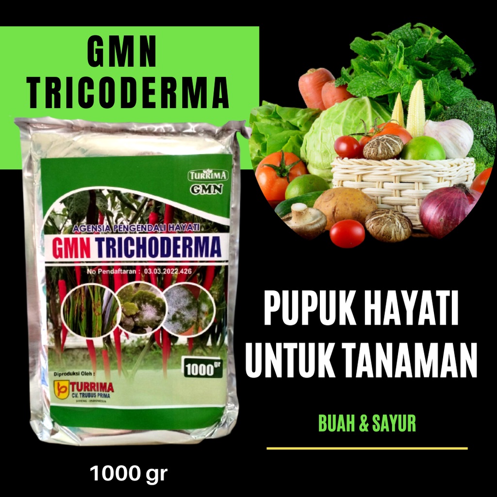 Fungisida Tanaman TRICODERMA Padat 1 Kg Pupuk Busuk Umbi Bawang Merah