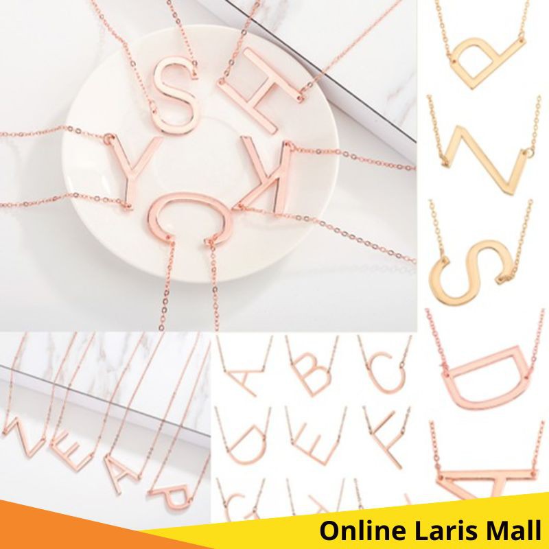 OLM - K376 (N - Z) KALUNG HURUF STAINLESS / FASHION STYLE / SET PERHIASAN WANITA