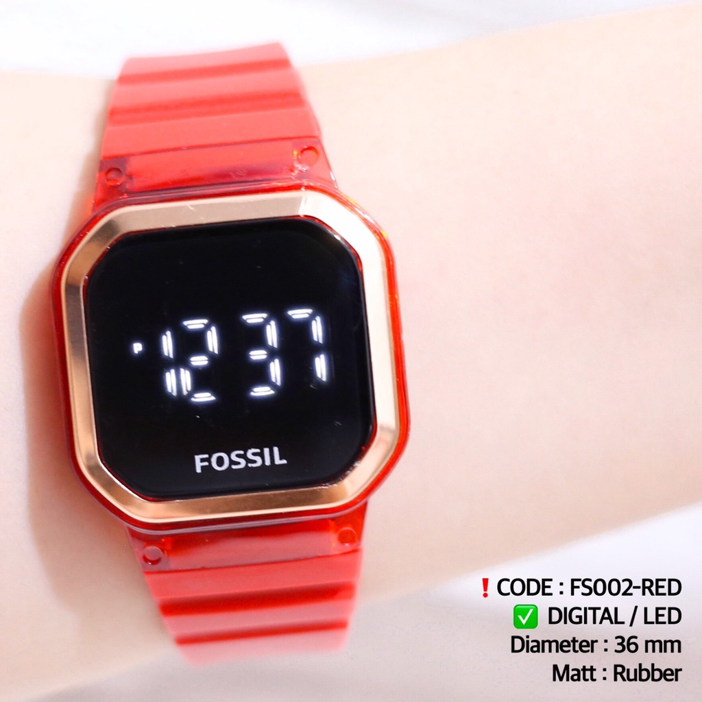 Jam tangan LED touch screen layar sentuh premium tali karet rubber wanita pria