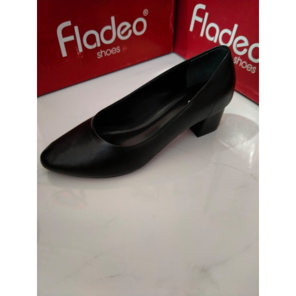 SZ 36 37 40 Heels Kerja Polos Merk FLADEO LSF 409-2