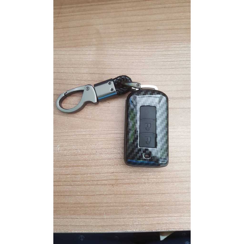 Case carbon key Smartkey Cover Key Kunci Mitsubishi Outlander Pajero Xpander