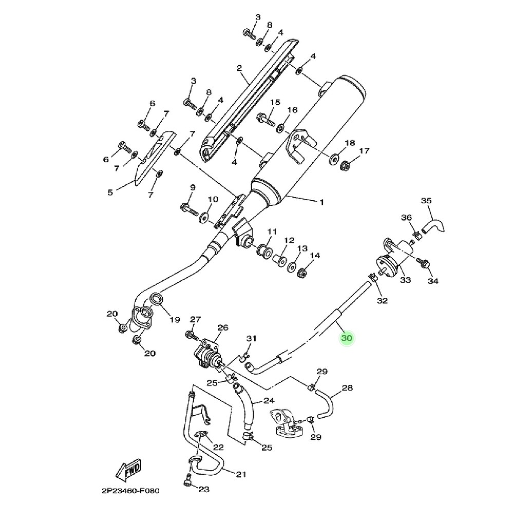 HOSE BEND 2 PIPA SELANG AIS HAWA UDARA PANJANG JUPITER Z BURHAN ORIGINAL YGP 2P2-E4882-00