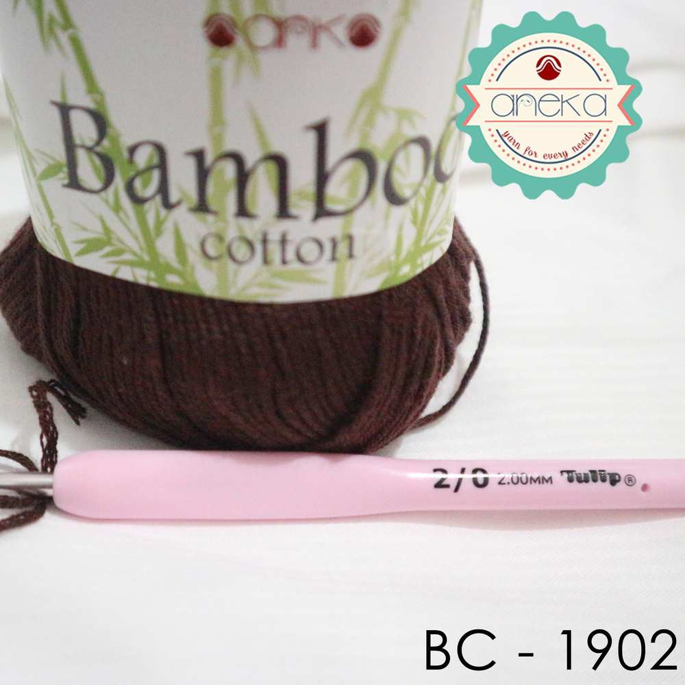 Benang Rajut Katun Bambu / Bamboo Cotton Yarn 2 - 1902 Cokelat Kopi