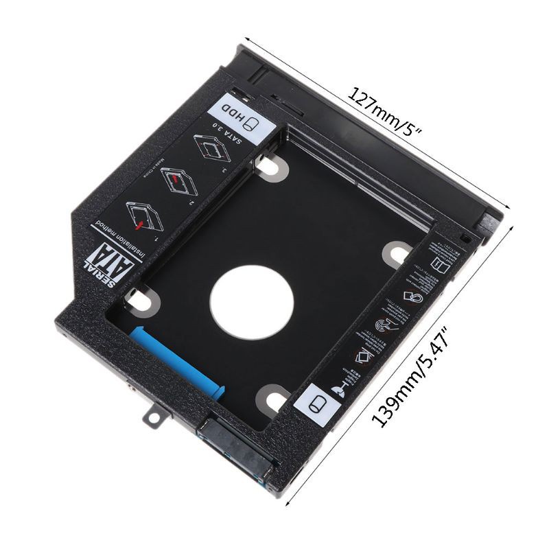 CRE  New 2nd SSD HHD Hard Drive Caddy Tray Bracket for Lenovo Ideapad 320 320C 520 330 330-14/15/17