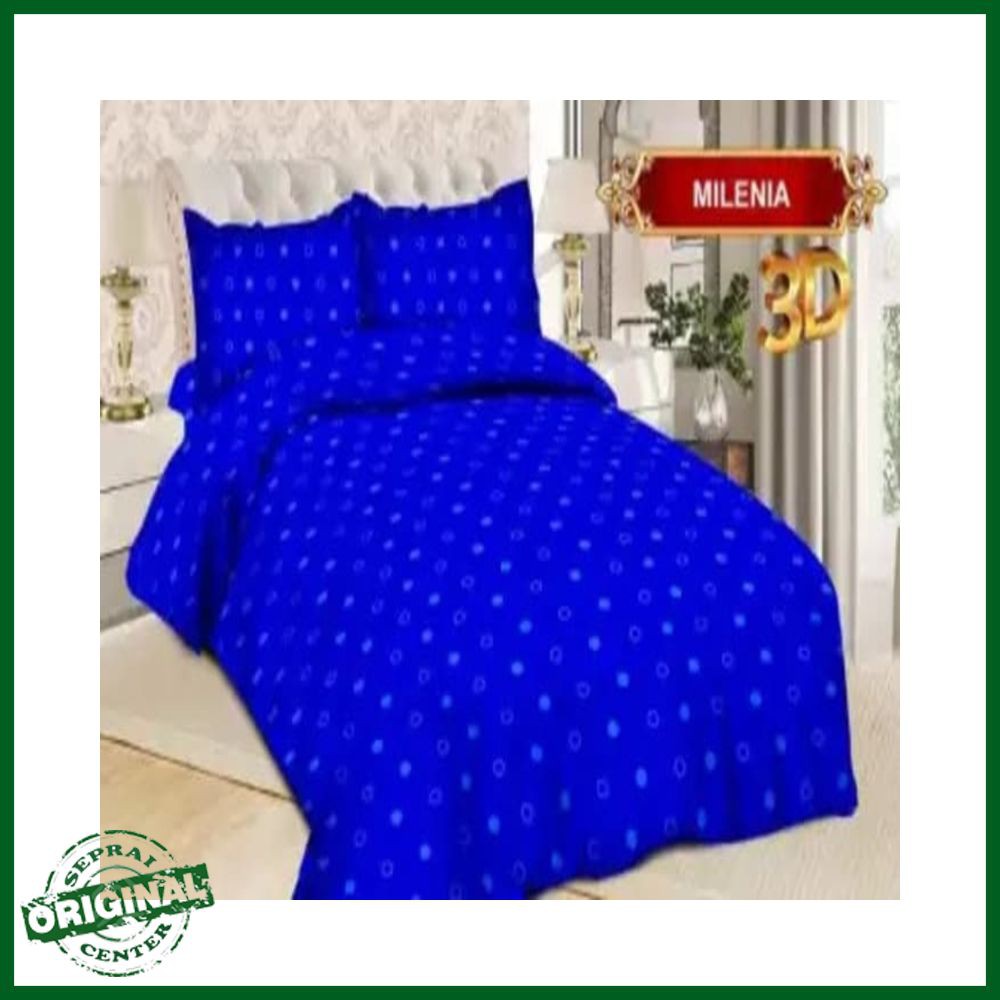 SEPRAI / SPREI BONITA MILENIA No.1 KING 180 SEPRAI BIRU LAUT DONGKER POLKA DOT