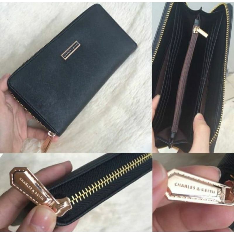 Tas wanita | Tas branded | Tas cewek | CK Zip Wallet - Hitam
