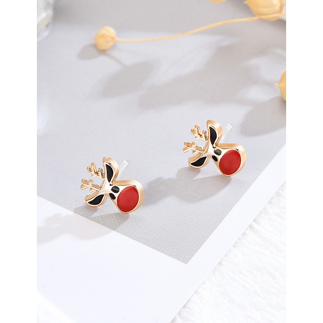 LRC Anting Set Fashion Color Christmas Earrings Earrings Set Of 9 D18707