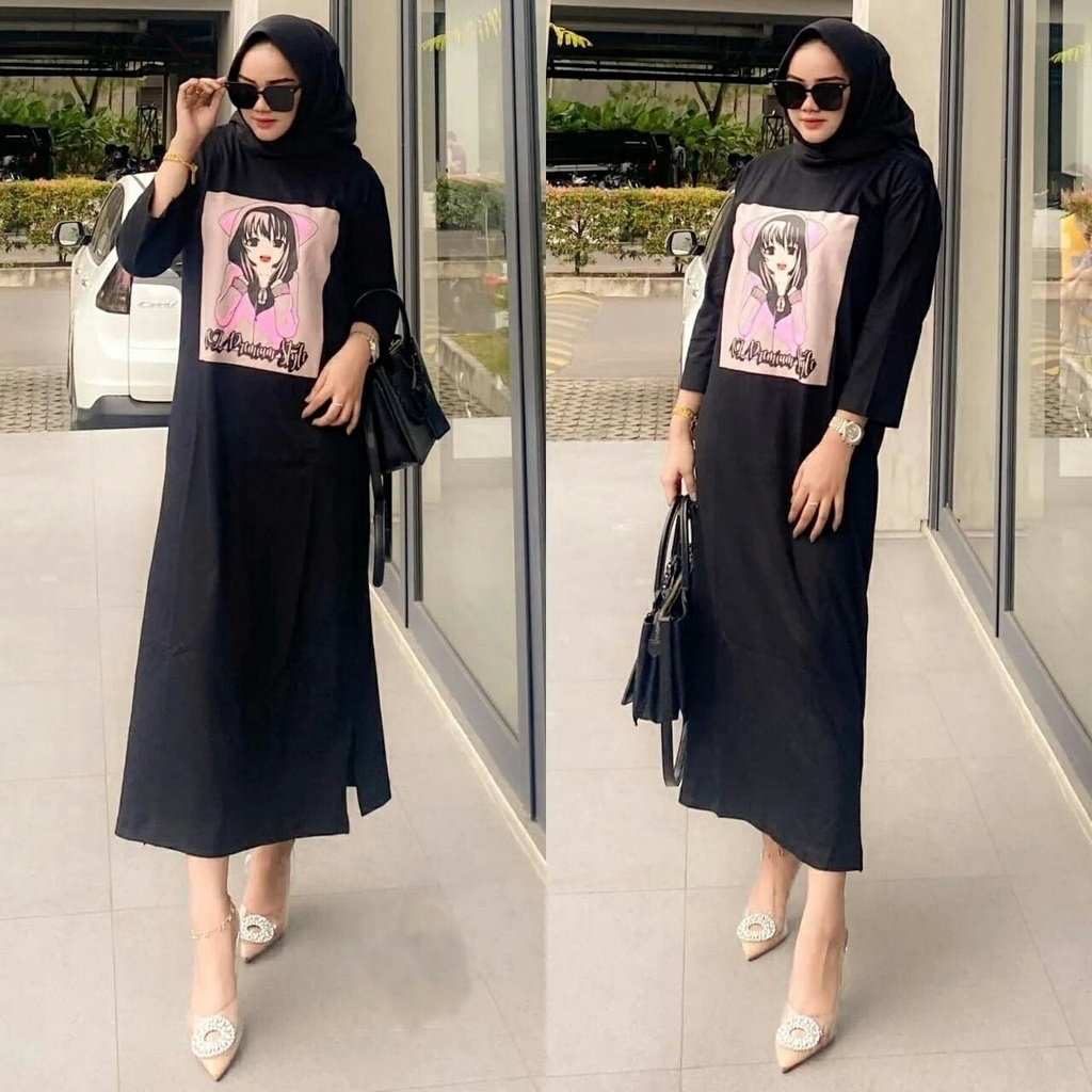 Long Tunik Aatekaa - Tunik Casual Perempuan - Baju Muslim Wanita Terbaru - Pakaian Perempuan