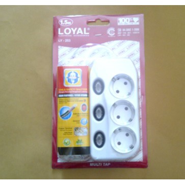 Stop Kontak Multitap 3 Lubang + Saklar - LOYAL LY 253