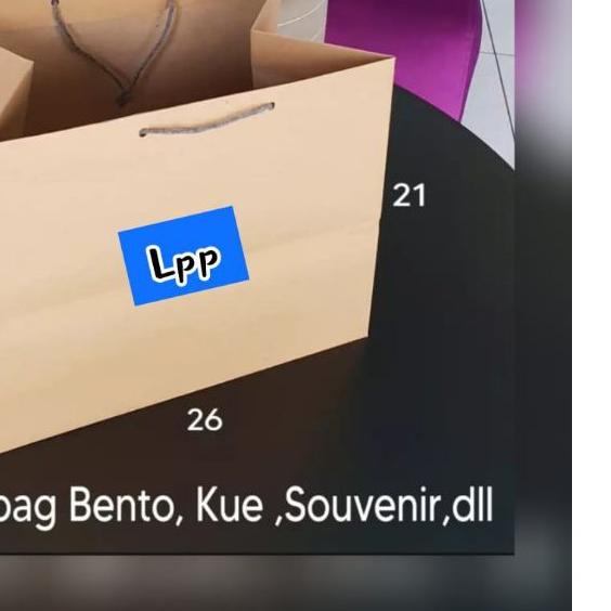

➼ [ 150 gsm ] Paperbag cocok untuk kotak kue bento, souvenir, tempat kado,dll uk : 26 x 21 x 18 cm. ☉