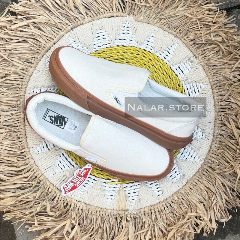 SLIP ON VANS CREAM GUM PRIA WANITA “import quality”