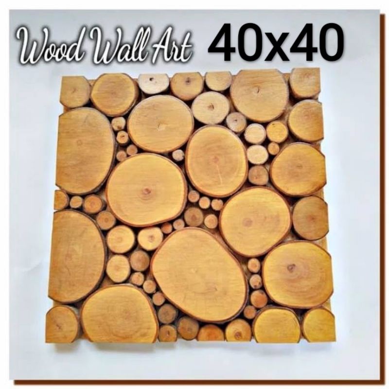 Wood Wall Art 40 x 40 Cm hiasan dinding kayu home decoration poster