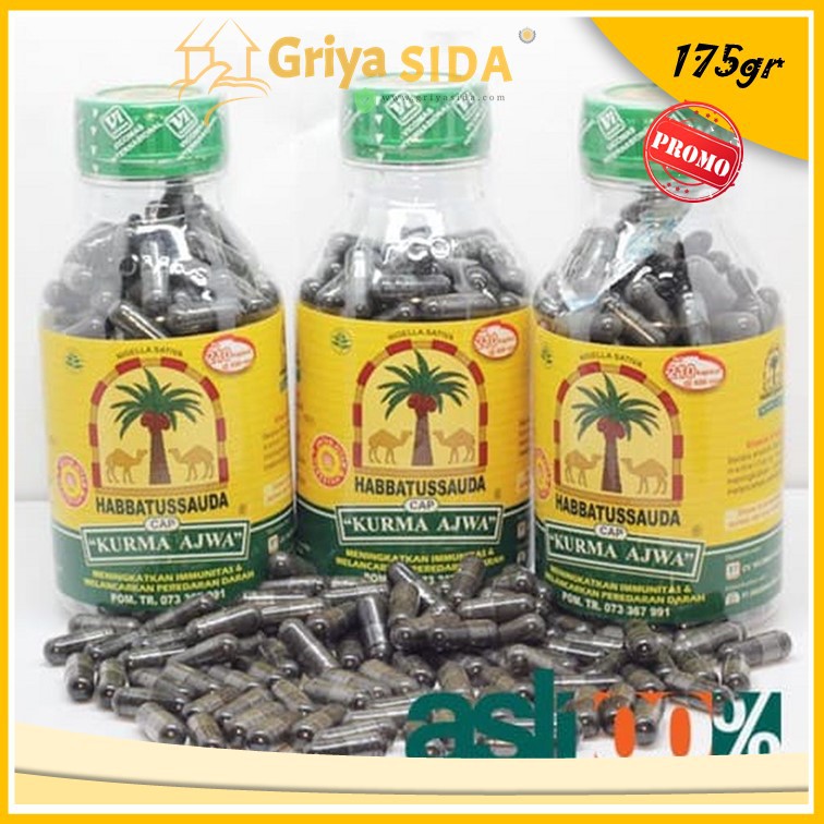 Habbatussauda kurma ajwa 210 Kapsul super jintan hitam black seed habbatusauda harga grosir