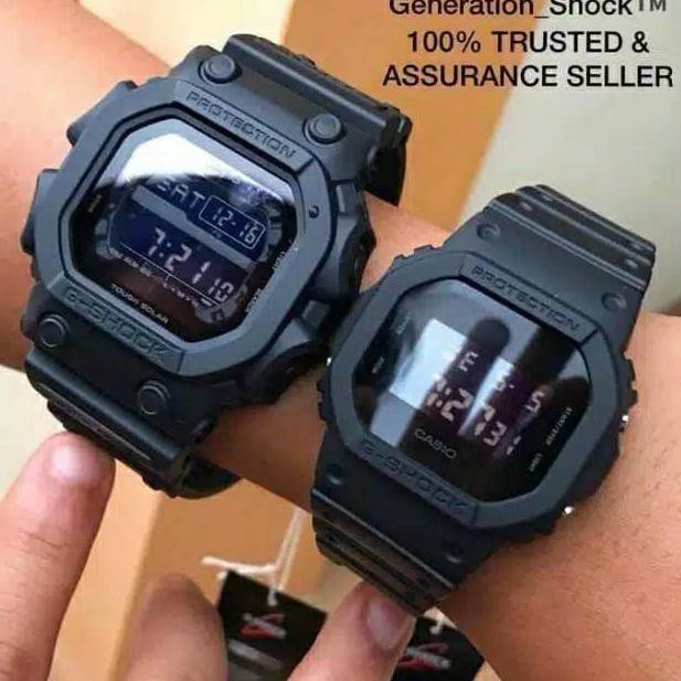 Asli / ori(sinal) jam tangan couple g-shock gx-56 monster x g-shock dw-5600 digital rubber full blac