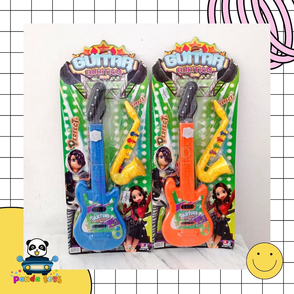 PANDA TOYS SEMARANG Mainan Guitar Audition Alat Musik Anak Gitar Saxophone Terompet - IM 8817 SX