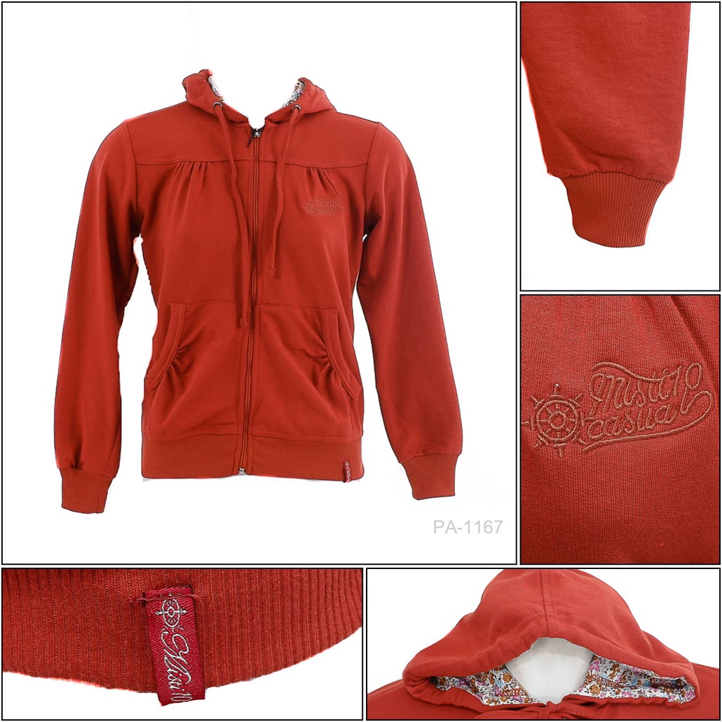 Jaket Hoodie Cewek Misti 10 2XL-4XL Big Size