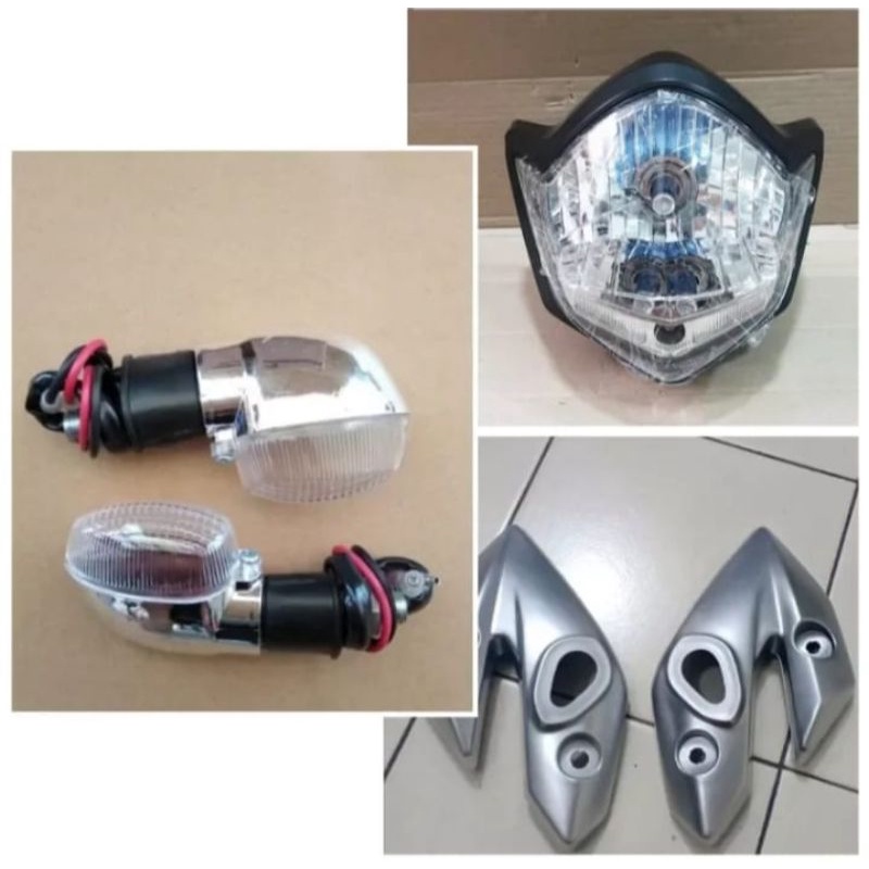 Lampu Depan Vixion Old Plus Kuningan Plus Lampu Sen 2 Buah