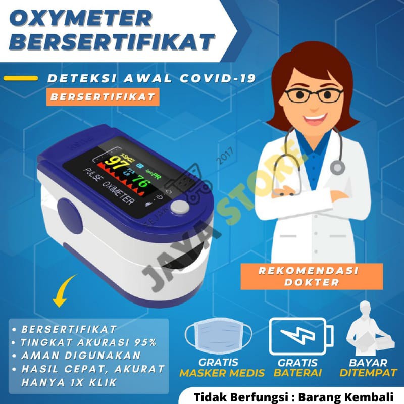 Oximeter Oxymeter Pulse Fingertip General Care Original Oximeter LK87 Alat Pengukur Oksigen