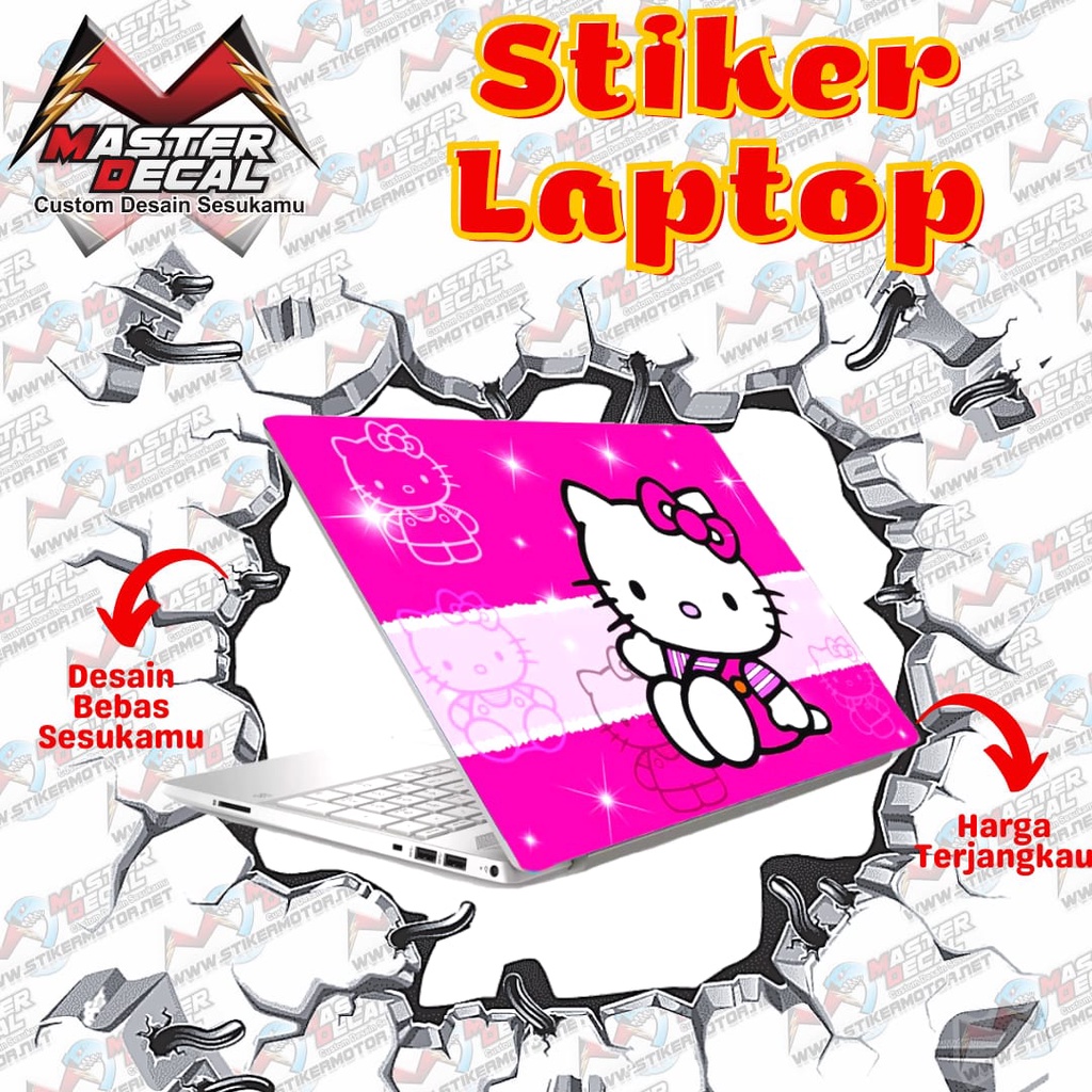 Stiker Laptop-Decal-Garskin Hello Kitty