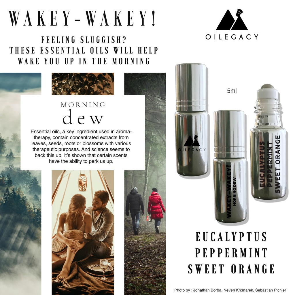 ROLL ON | WAKEY WAKEY | MORNING | MUAL | SAKIT KEPALA | PILEK | HIDUNG TERSUMBAT | EUCALYPTUS | PEPPERMINT | ORANGE | 10 ML