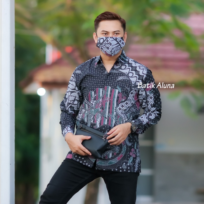 Batik Modern Pria Milenial Lengan Panjang Premium Batik Aluna PCW 112