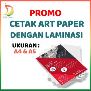 Cetak Art Paper, Cetak Art Carton, Art Carton Ukuran A3 dan A4 (Plus Laminating)  untuk Poster Mini X Banner