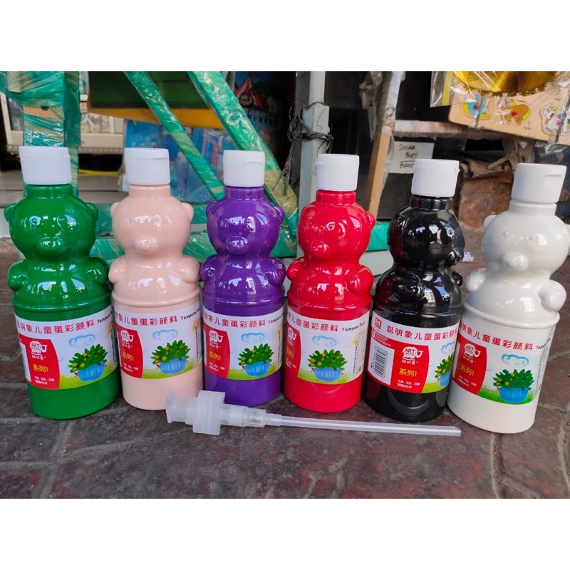 

art ranger tempera paint regular color 500/520 ml bonus pompa saingan giotto aman anak